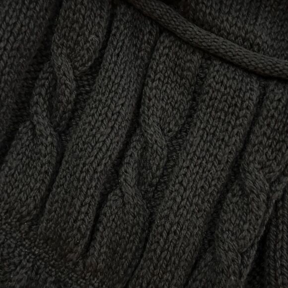 Aran Crafts 3D Cable Knite Cardigan Sweater 100% Charcoal Merino Wool Ireland - Picture 3 of 8